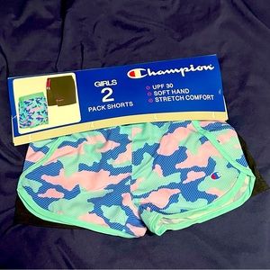 New 2 champions girls shorts size 4